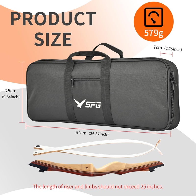 SP.G Takedown Recurve Bow Case - Double Layer Bag for Storage and Arrow, Portable Outdoor Archery Soft Case for Adult and Youth - Image 2